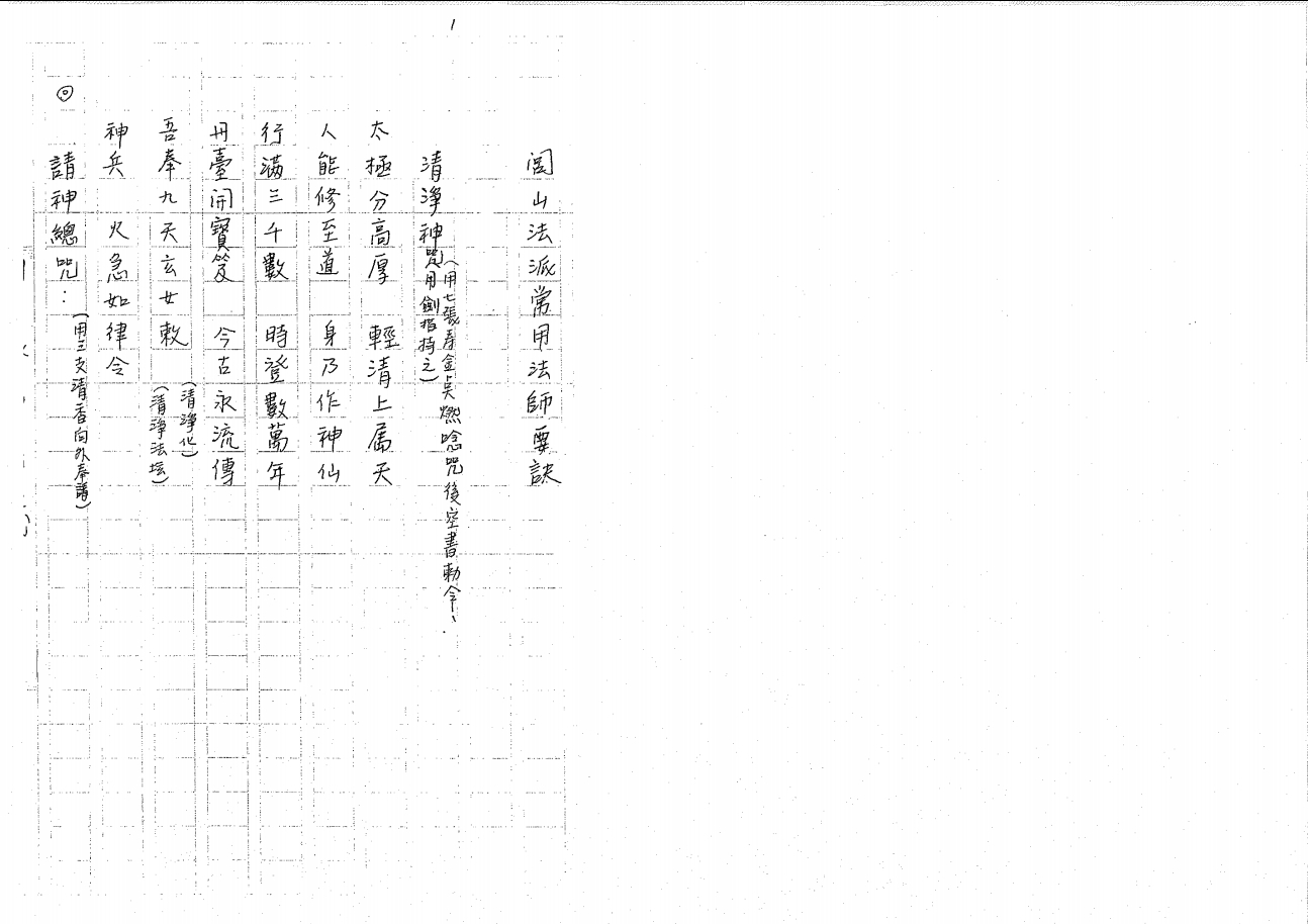 閭山派常用法师要诀32面电子版