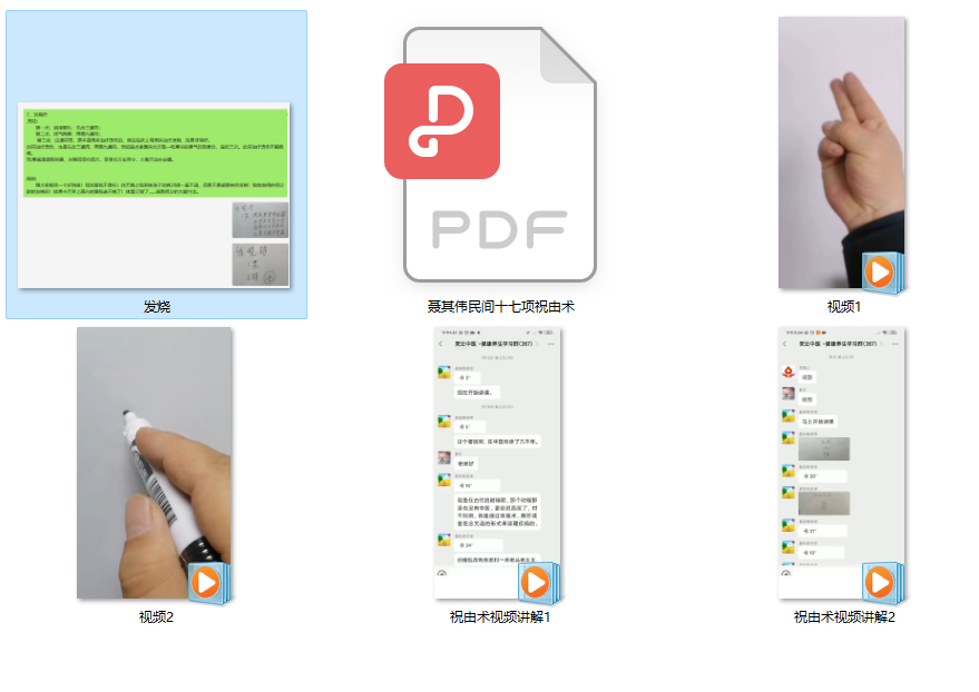 聂其伟十七项民间祝由法视频＋文档电子版