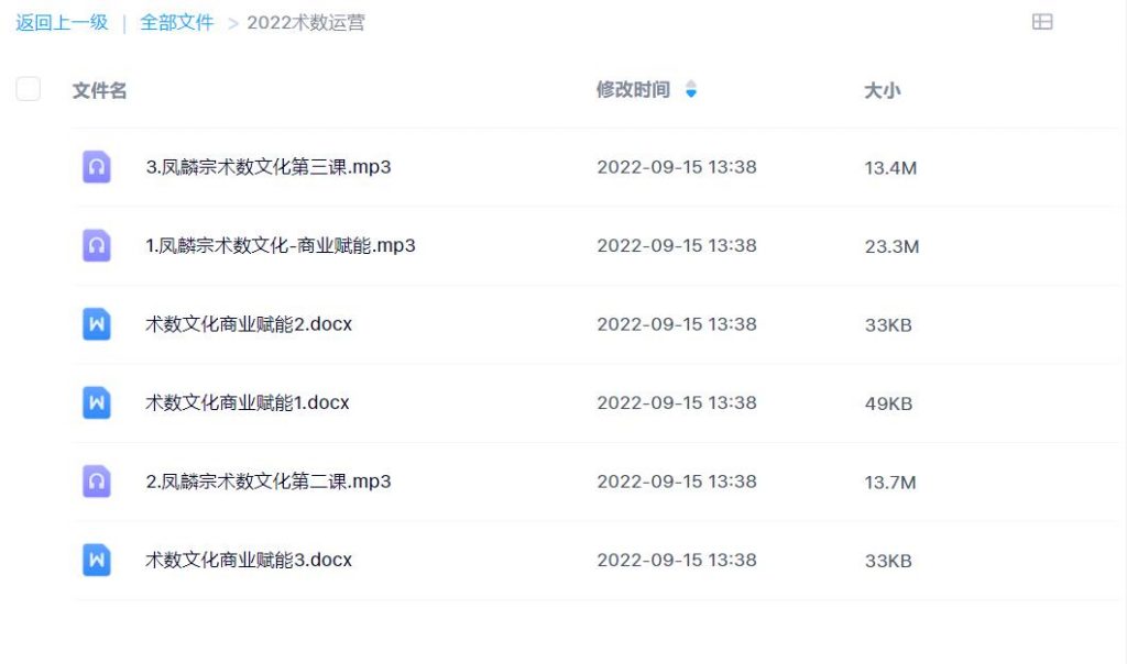 凤麟宗术数运营课录音加文档电子版