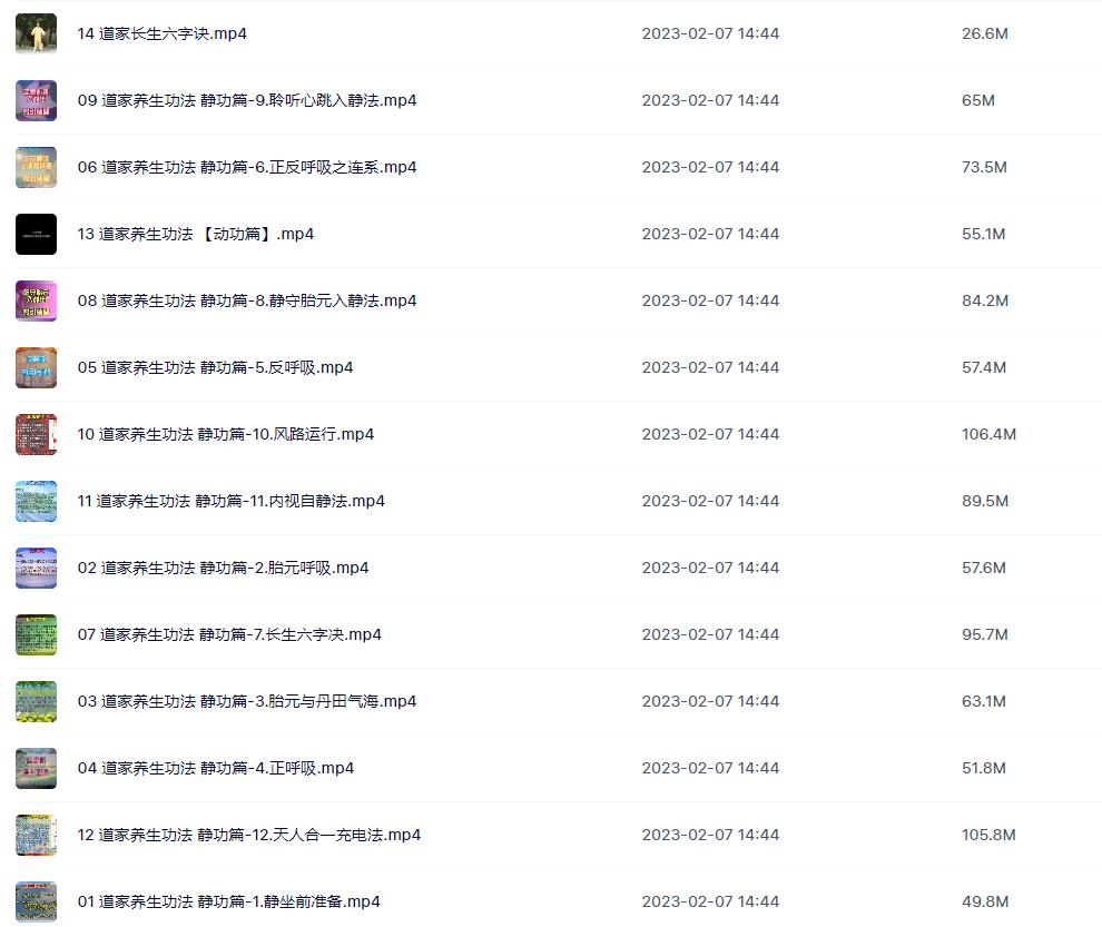 昆仑仙宗道家养生功法14集视频