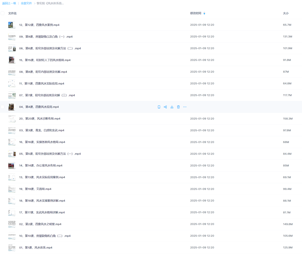 黎宏阳《风水‮系体‬高级班》20集