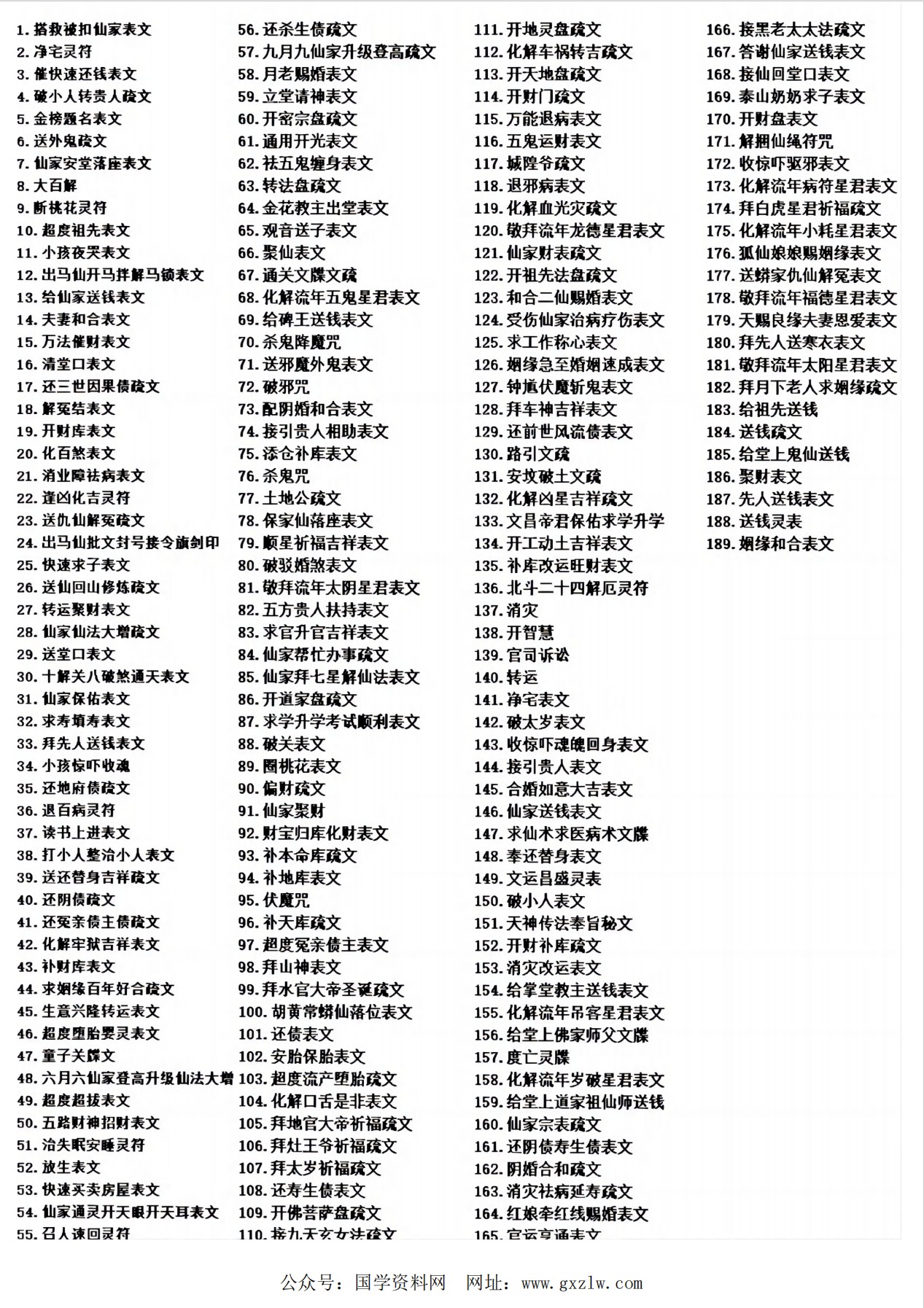 独家优化清晰版道教符箓表文大全190页电子版