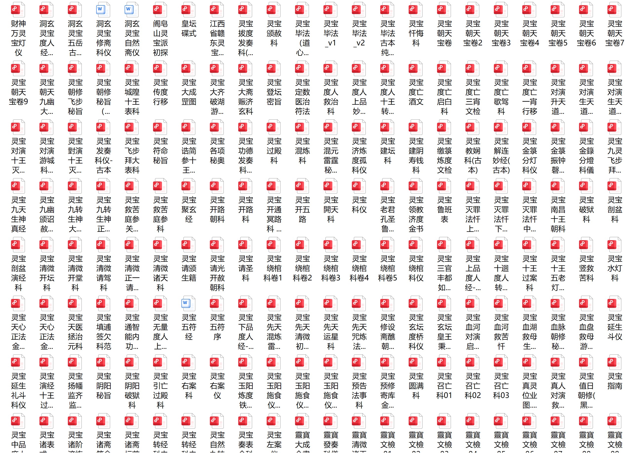 灵宝派符箓科仪度亡坛经文检等合集220本电子版