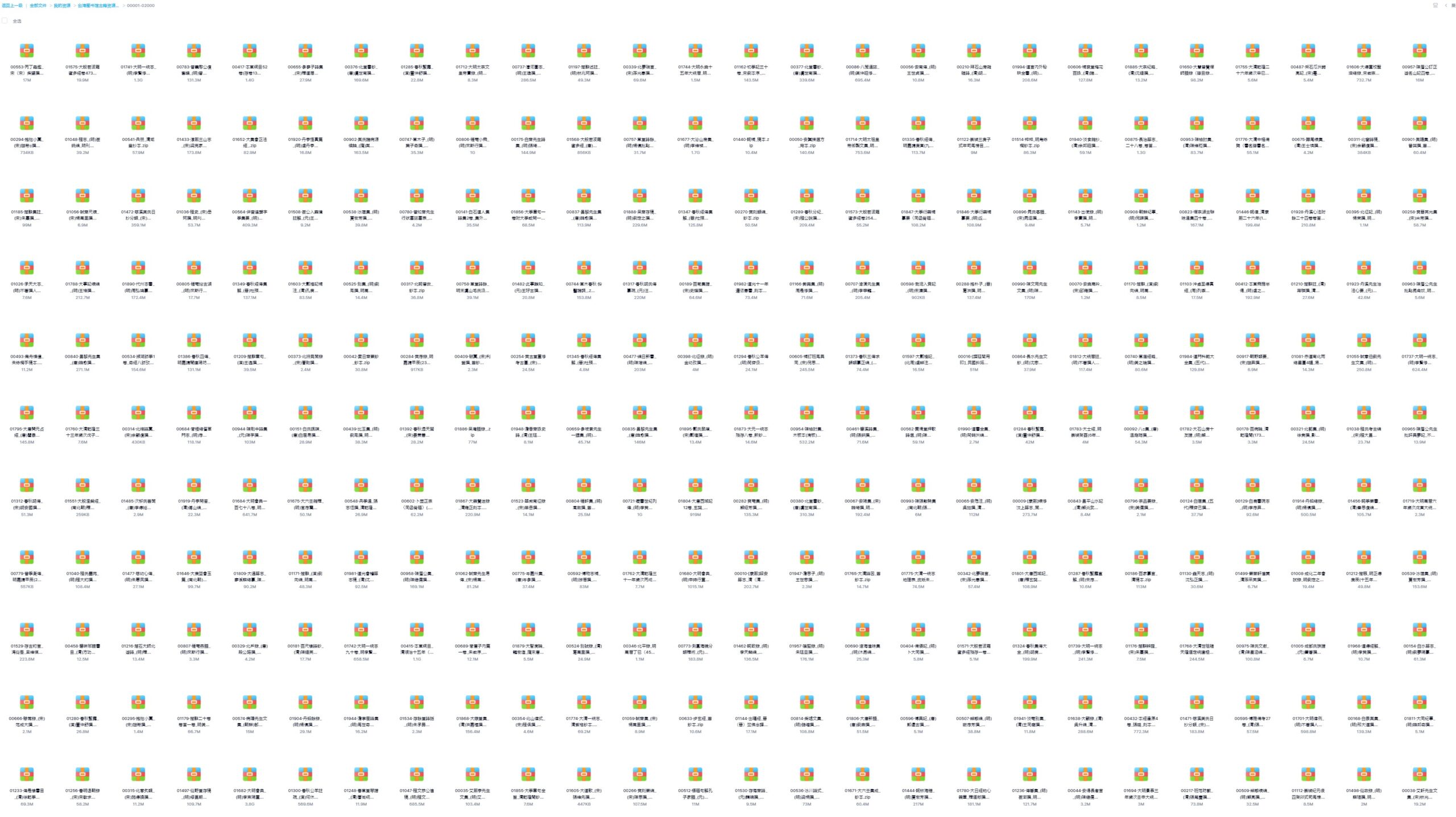 台湾图书馆藏古籍一万七千册电子版