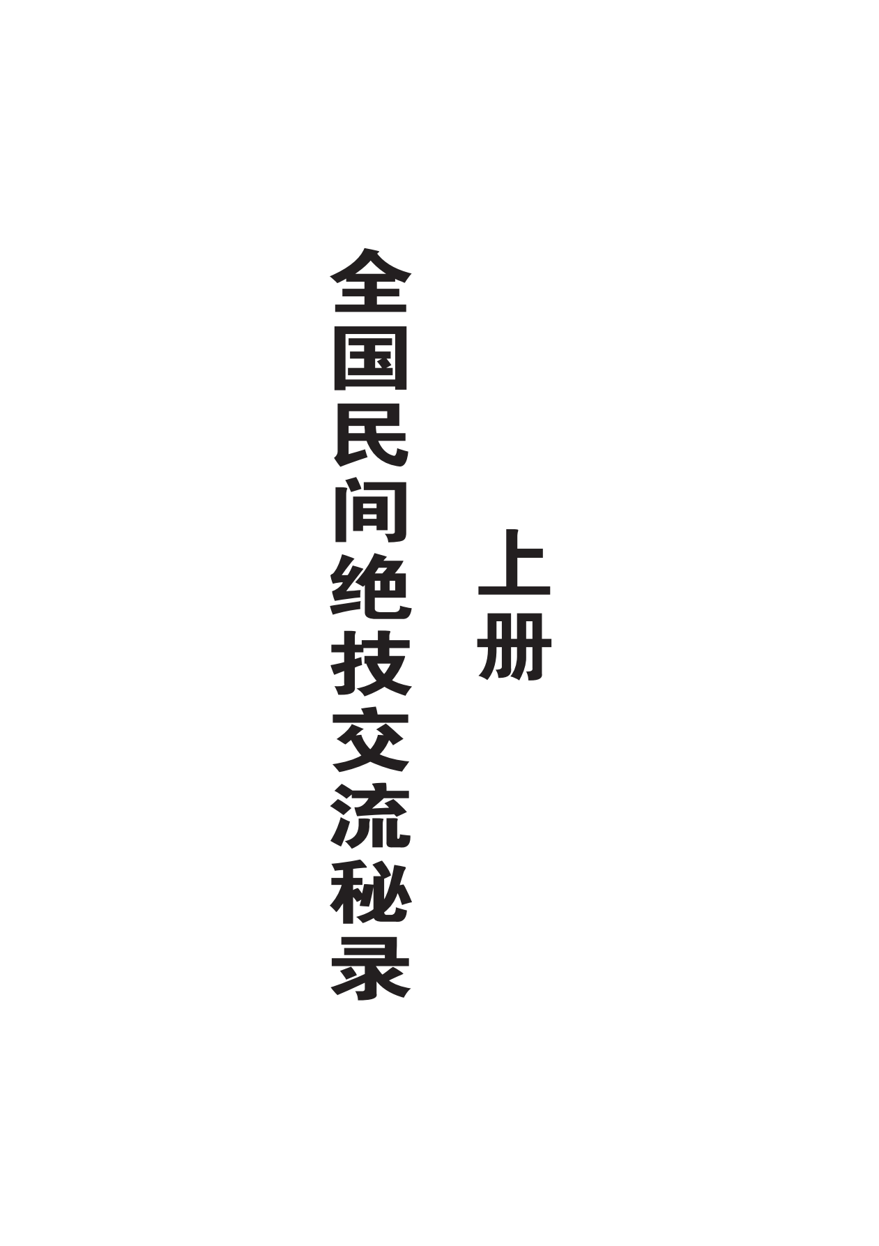 全国民间绝技交流秘录上下册合集364页电子版
