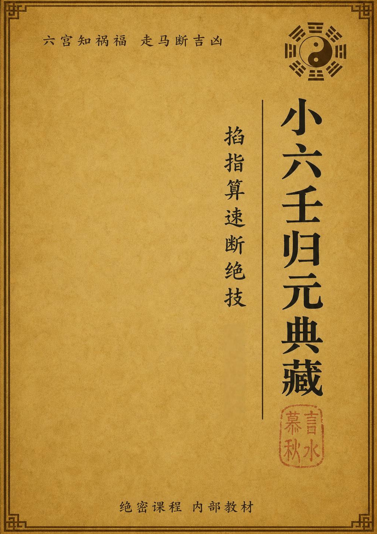 小六壬归元典藏230页电子版
